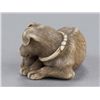 Image 5 : An ivory netsuke of a bitch and pup.