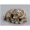 Image 6 : An ivory netsuke of a bitch and pup.