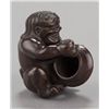 Image 2 : A wood netsuke of Oni.