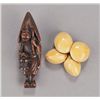 Image 1 : A group of two netsuke in various materials