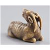 Image 4 : An ivory netsuke of a stag.