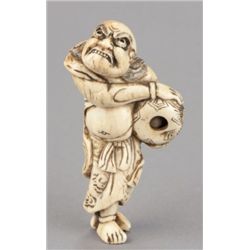 A bone figure of a Sennin.