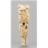 Image 3 : An ivory netsuke of a Sumarawashi with monkey.