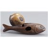 Image 6 : A wood netsuke of two fish.