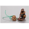 Image 1 : A group of two carved wood netsuke.