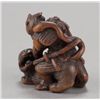 Image 2 : A carved boxwood netsuke of Ii no Hayata slaying t