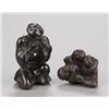 Image 1 : A group of two wood netsuke.