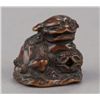 Image 8 : A group of two wood netsuke.
