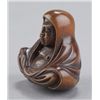 Image 2 : A wood netsuke of Daruma.