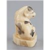 Image 2 : A narwhal ivory netsuke of a Piebald pup.