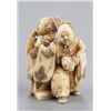 Image 4 : An ivory netsuke of two dancers.