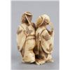 Image 6 : An ivory netsuke of two dancers.