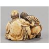 Image 8 : A group of two ivory netsuke.