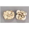 Image 1 : A group of two  ivory netsuke.