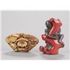 Image 1 : A group of two netsuke, various materials.
