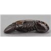 Image 1 : A lacquered wood and pottery netsuke of a lobster.