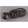 Image 5 : A lacquered wood and pottery netsuke of a lobster.