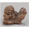Image 2 : A group of two netsuke, various materials.