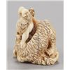 Image 5 : An ivory netsuke of Busho slaying the tiger.
