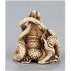 Image 4 : An ivory netsuke of Benten with dragon