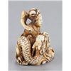 Image 5 : An ivory netsuke of Benten with dragon