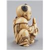 Image 2 : An ivory shunga netsuke of a karako.