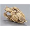Image 6 : A ivory netsuke of a Sambaso dancer.