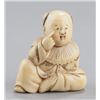 Image 9 : A group of two ivory netsuke of karako.
