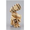 Image 3 : A ivory netsuke of a Sambaso dancer.