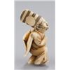 Image 6 : A ivory netsuke of a Sambaso dancer.