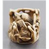 Image 4 : A stag antler netsuke of a mermaid.