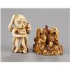 Image 1 : A group of two ivory netsuke.