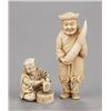 Image 1 : A group of two ivory netsuke.
