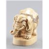 Image 3 : A ivory netsuke of an elephant.