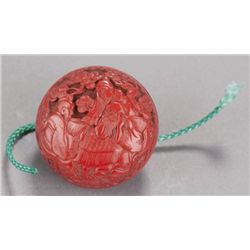 A tsuishu manju with Chinese scholars.