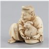 Image 6 : A group of two ivory netsuke.
