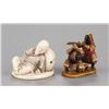 Image 1 : A group of two ivory netsuke.