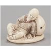 Image 2 : A group of two ivory netsuke.