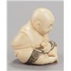 Image 2 : An ivory netsuke of Sesshu being untied by rat.