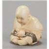 Image 5 : An ivory netsuke of Sesshu being untied by rat.