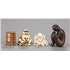 Image 1 : A group of four netsuke, various materials.