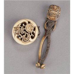 Group of two Asakusa school netsuke, varoius mater