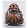 Image 1 : A wood netsuke of Daruma.