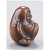 Image 2 : A wood netsuke of Daruma.