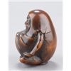 Image 4 : A wood netsuke of Daruma.