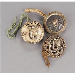 A group of two stag antler ryusa manju & a kagamib