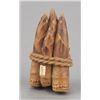 Image 2 : A wood netsuke of 5 bamboo shoots.
