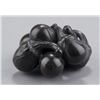 Image 1 : A kaki wood netsuke of an eggplant cluster.