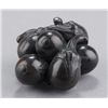 Image 6 : A kaki wood netsuke of an eggplant cluster.