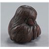 Image 2 : A wood netsuke of a Shojo sleeping.